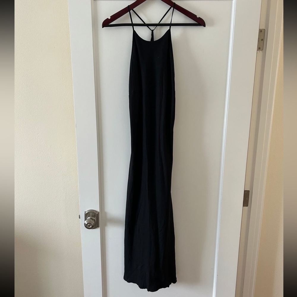 Stockholm atelier & other stories 
Black bias cut midi dress